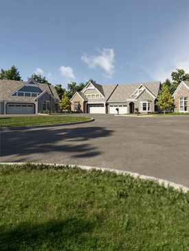 exterior apartment buildings of Gray Eagle